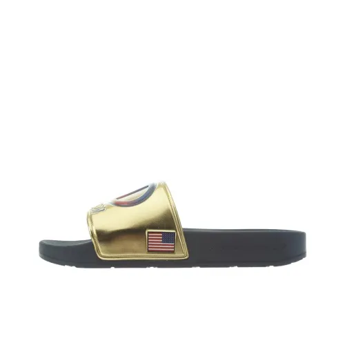 Champion Ipo Slide Устойчивые к истиранию Слипоны Мужские Золотые