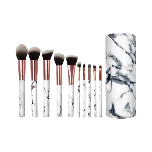 Stubborn 10 шт Marble Pattern Tube Щетка Мраморный Makeup Brush Лучшие Продажи Красота Набор Щетка