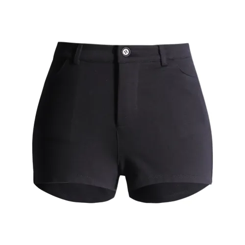 Розовые черные женские джинсовые шорты