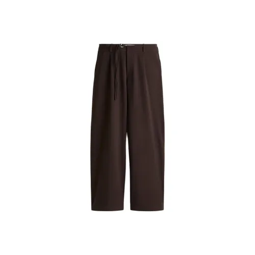 H&M Темно-кофейные женские костюмные брюки