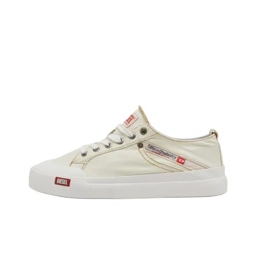 DIESEL S Athos Low-Top Canvas Shoes Beige Women's