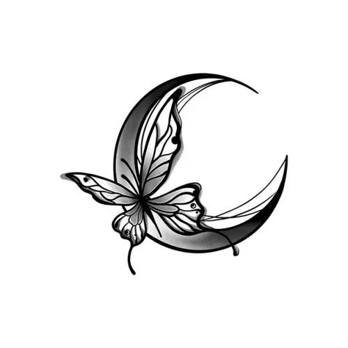 XNTX Луна Бабочка Временные Татуировки
