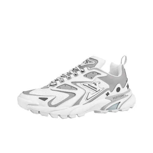 LOUIS VUITTON Runner Tatic Износостойкий Низкий Топ Повседневная Обувь Мужская Белый Серый