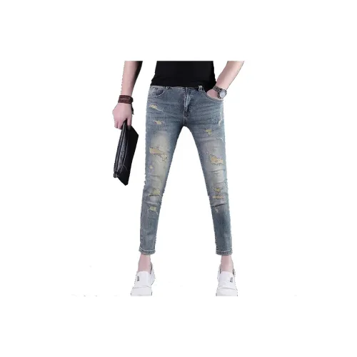 JIKENDI Винтажные синие джинсы Ankle, мужские