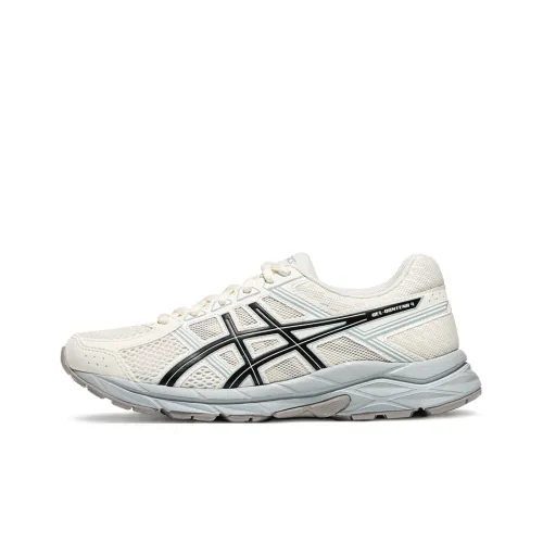 ASICS Гель Contend 4 Low Топ AMPLIFOAM Средняя подошва Повседневный Спринт Беговые кроссовки Женские Белый Черный