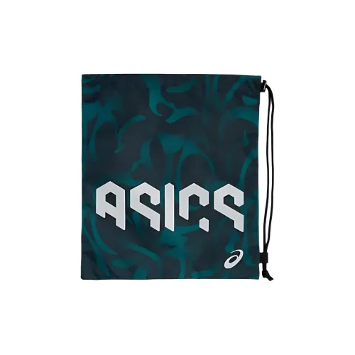 Asics Полиэстер Путешествие Хранение Сумка Средний Размер Мужской Зеленый и Белый