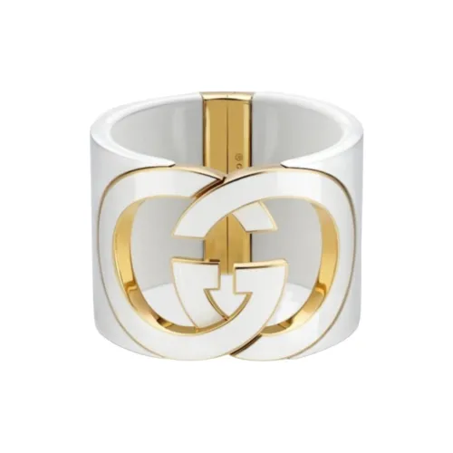 GUCCI Латунь Смола Эмаль Браслеты Женские Серебристый