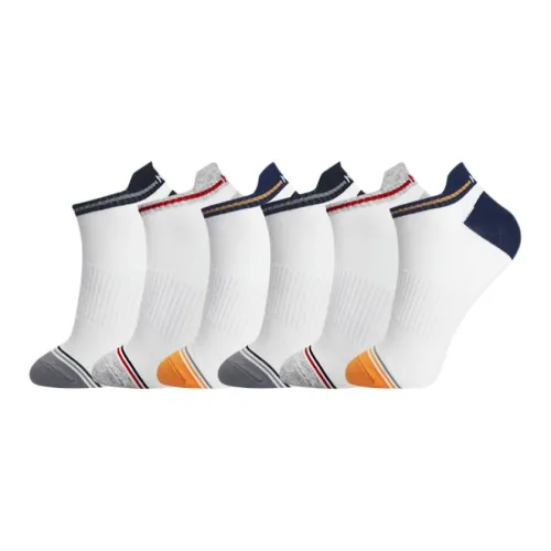 NBA 6 пар носков без видимого края: оранжевый + темно-серый + светло-серый, мужские