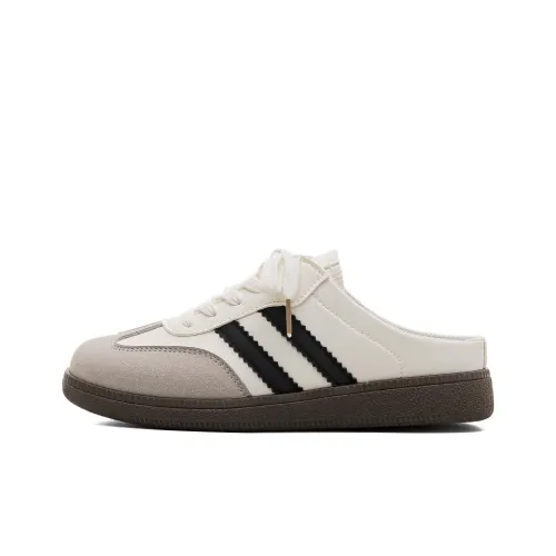 HUANQIU Устойчивые к истиранию домашние тапочки для женщин бежево-черные