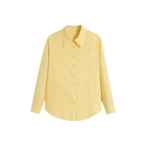 MIGU Желтые Женские Рубашки