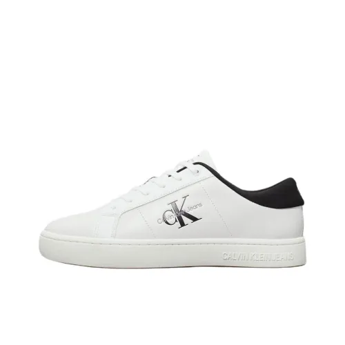 CKJ CALVIN KLEIN JEANS Скейтборд Кроссовки Низкие Белый/Черный Мужской