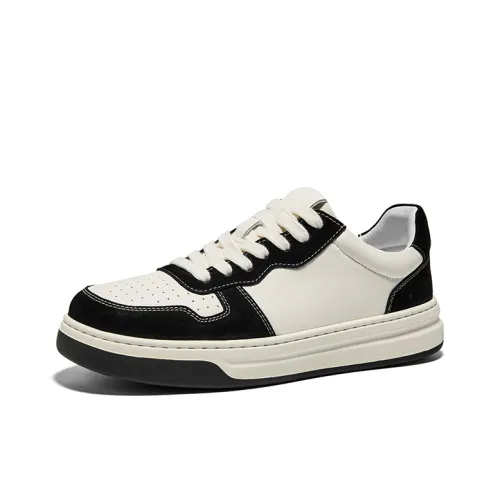 Hautton Jeans Устойчивые к истиранию Низкие Кроссовки для скейтбординга Мужские Белые Черные