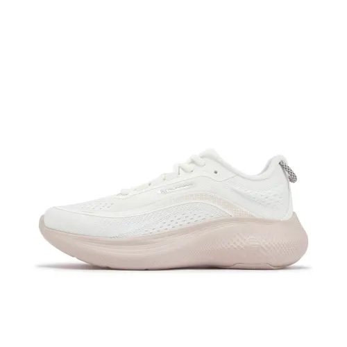 361° Износостойкий Легкий Дышащий И Нескользящий. Низкий Топ Беговые кроссовки Женские Перьевой белый Свежий розовый