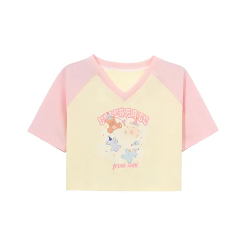 Snbl Бежево-желтые Женские Футболки