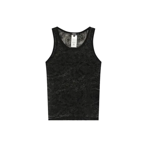 VERSACE Черный мужской пижамный топ