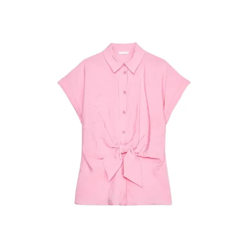 ZARA Розово-красные Женские Рубашки