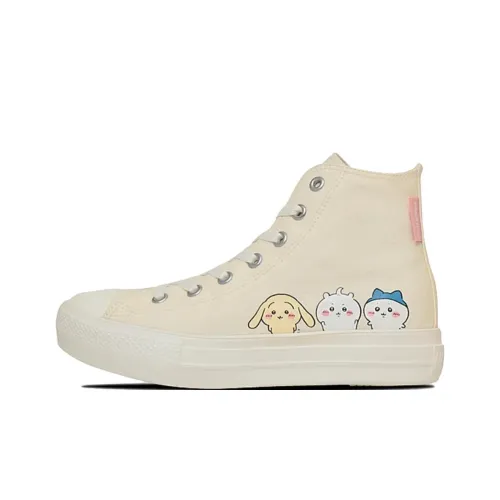 Chiikawa x Converse All Star Light PLTS Износостойкие Высокие Кеды Женские Бежевые