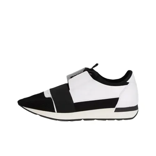 Balenciaga Race Runner Low Топ Повседневная обувь Мужская Черный Белый