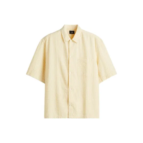 H&M Желтая/Квадратная Клетка Мужские Рубашки