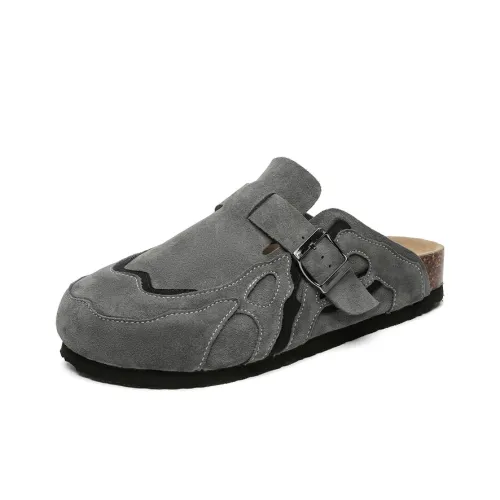 MPZY Антизапахивающие Устойчивые к истиранию Домашние тапочки Унисекс Темно-серый