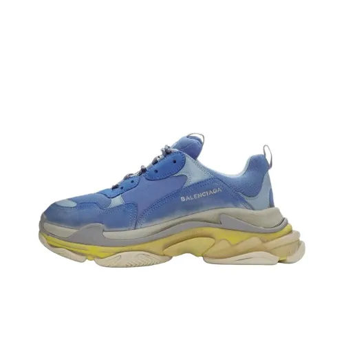 SSENSE x Balenciaga Triple S Low Топ Толстоподошвенные кроссовки Мужской Синий