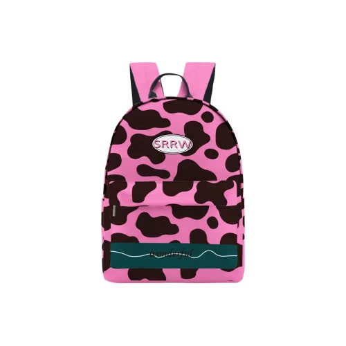 SRRW ПУ (полиуретан) Рюкзак Унисекс Черный Розовый