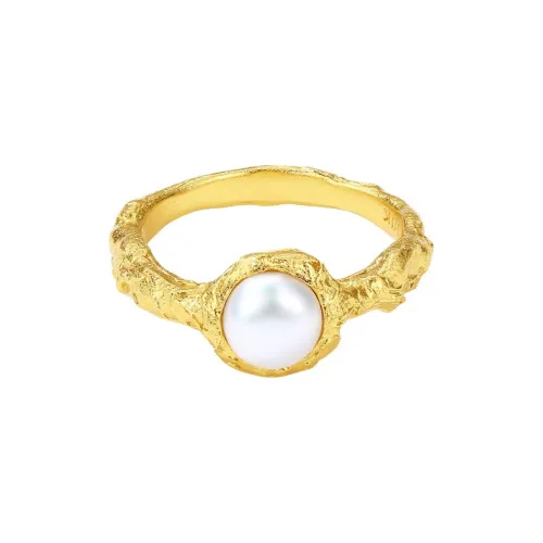 OOAK Golden Collection S925 Серебро с 18K Золотой Платина Кольцо Женское
