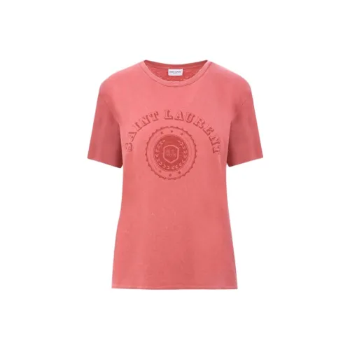 SAINT LAURENT T-рубашка Женская Розовая