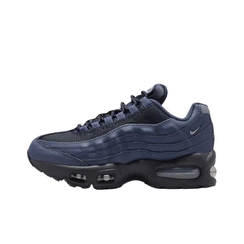 Nike Air Max 95 Устойчивый к истиранию Низкий Топ Детская Беговая Обувь Песочный Фиолетовый Волчий Серый Подростки