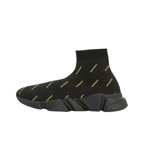 Balenciaga Speed Повседневные Высокие Кеды Черные Женские