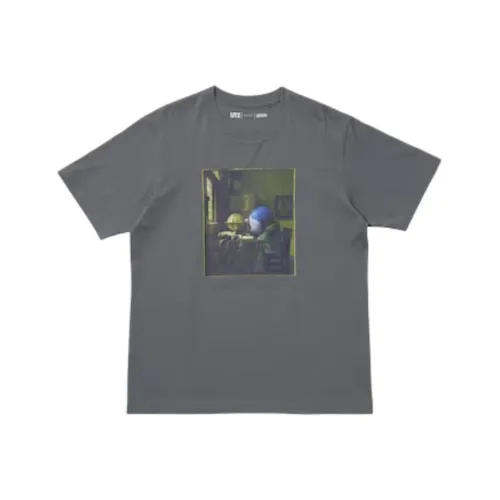 UNIQLO x Doraemon X Louvre Collaboration SS25 T-Shirt Unisex Gray