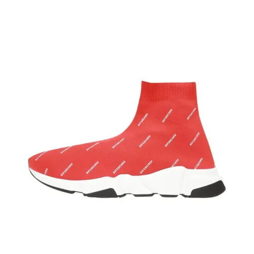 Balenciaga Speed High Топ Повседневная обувь Женская Красная