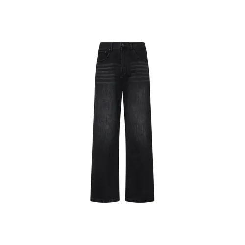 SHIGEYIXIANSHENG Черные Унисекс Джинсы