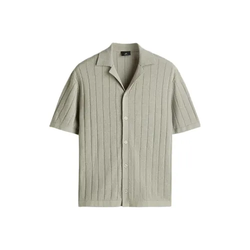 H&M Шалфейно-зеленые Мужские Рубашки