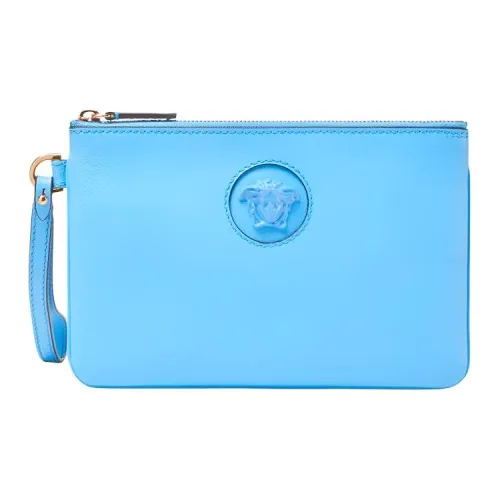 VERSACE La Medusa Коровья кожа Монетница Клатч Женская Синий