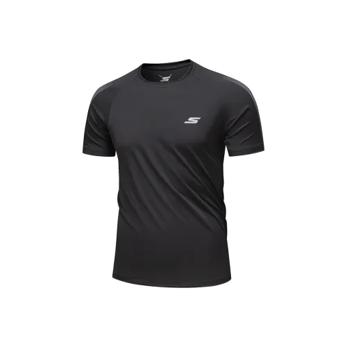 Skechers Угольно-черный 0018 Унисекс T Рубашки