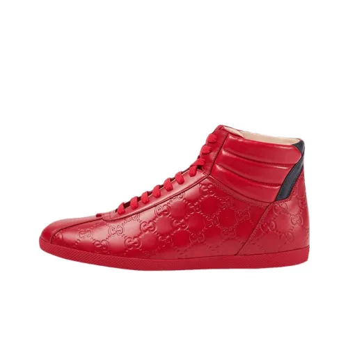 GUCCI Подпись Высокие Кроссовки для Скейтбординга Мужские Красные