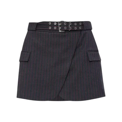 GANNI Повседневный Длинный Юбка Женская Черная