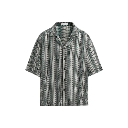 ZARA Бирюзовый Мужские Рубашки