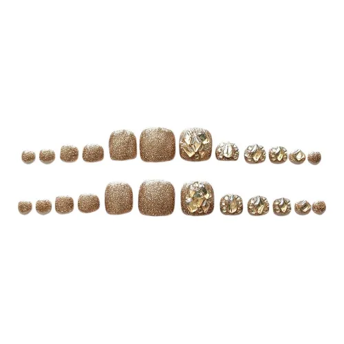 XNTX Наклеики для ногтей False Nail Короткий Квадрат Кофе Телесный Матовый