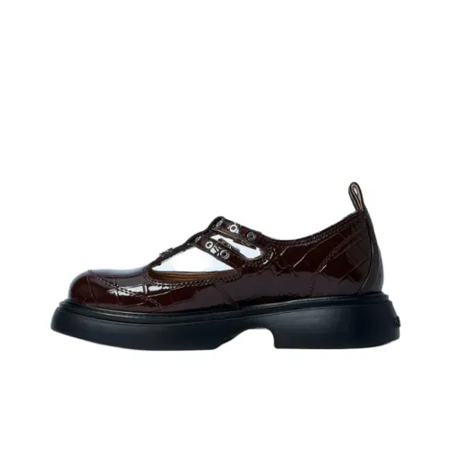 GANNI Платформа Mary Jane Туфли Женские Коричневые