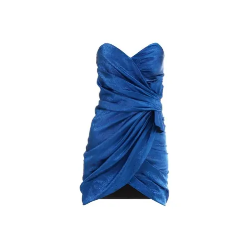 SAINT LAURENT Королевский синий Женские Платья без рукавов