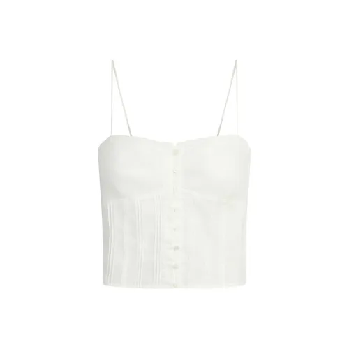 SKIMS SS25 Хлопок Voile Укороченный Топ CAMI с бретелями Женские