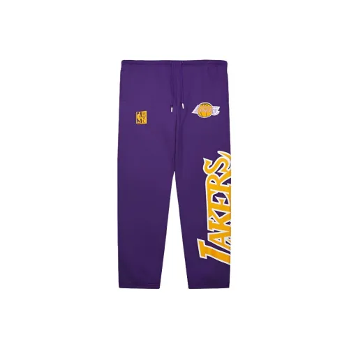 Mitchell Ness Purple Men's Casual Pants Mitchell Ness Фиолетовые Мужские Повседневные Брюки