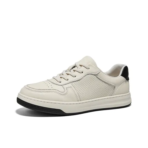 Hautton Jeans Устойчивые к истиранию Дышащие Низкие Кроссовки для скейтбординга Мужские Белые