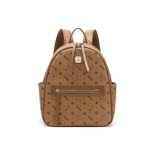 SNOOPY PVC Поливинилхлорид Рюкзак Женские Коричневый