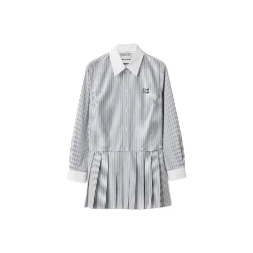 MIU MIU FW25 Фестиваль Циси Коллекция Длинное Платье с Длинными Рукавами Женское