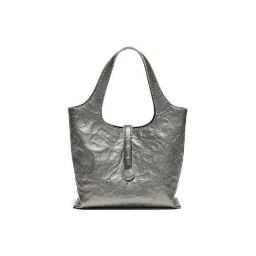 Simedin Коровья кожа Сумка через плечо Женская Античное серебро Экрю Глубокий черный