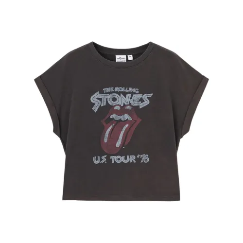 GU ACDC Co Branded Payment Темно-серые Женские Футболки