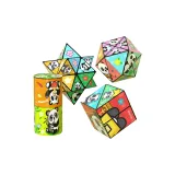 Панда Кубики Рубика 4 шт, многоцветная коробка, набор [Абстрактный + Космос + Текстурированный + Column]